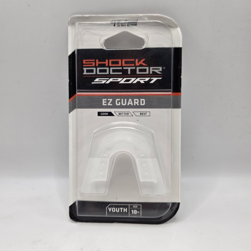 Shock Doctor EZ Guard Mouthguard Youth Clear‎ Boil and Bite Sport Protection NIP